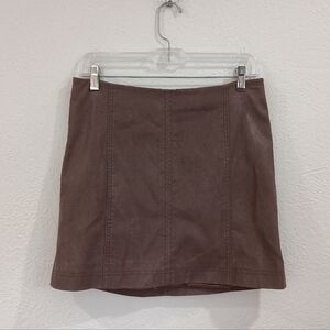 Free People Modern Femme Vegan Suede Mini Skirt